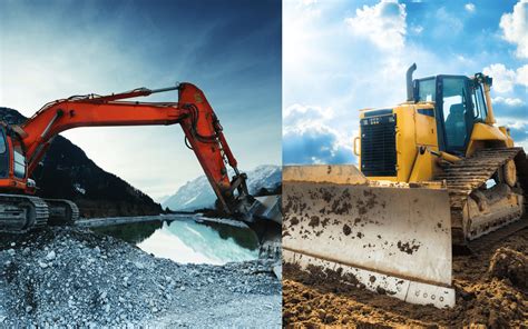 difference between bulldozer and excavator